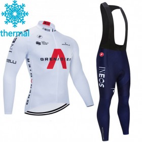 Set Fietsshirt Lange Mouw + Lange Koersbroek 2021 Ineos Grenadiers N004 Winter Thermal Fleece